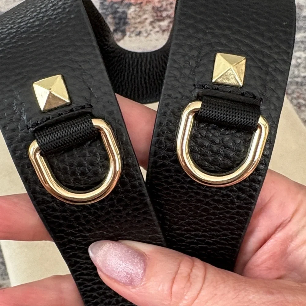 Bandolier Black Strap with Gold Accents